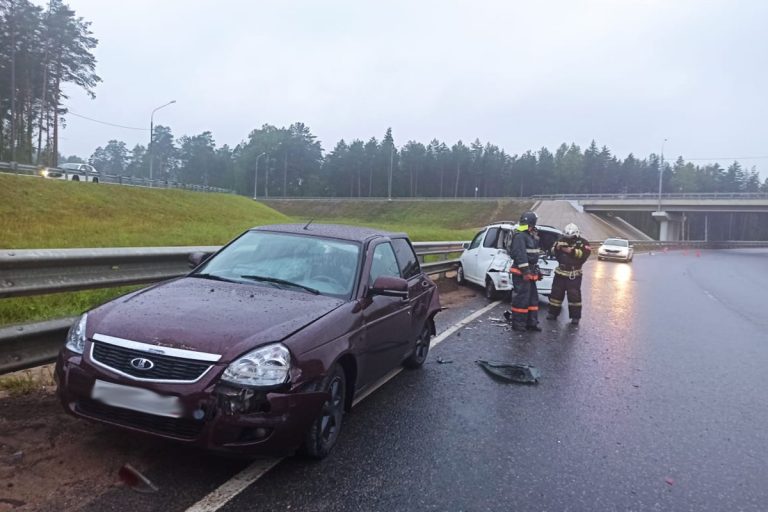В двойном ДТП на трассе М-10 под Тверью пострадали женщина и ребенок В двойном ДТП на трассе М-10 под Тверью пострадали женщина и ребенок