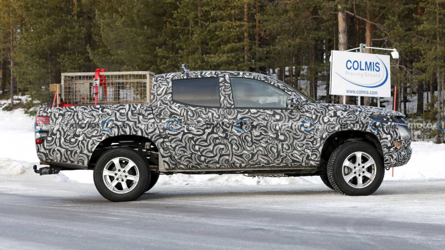Начались дорожные тесты пикапа Mitsubishi L200 нового поколения л200 2