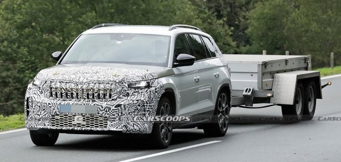 Начались испытания рестайлингового кроссовера Skoda Kodiaq