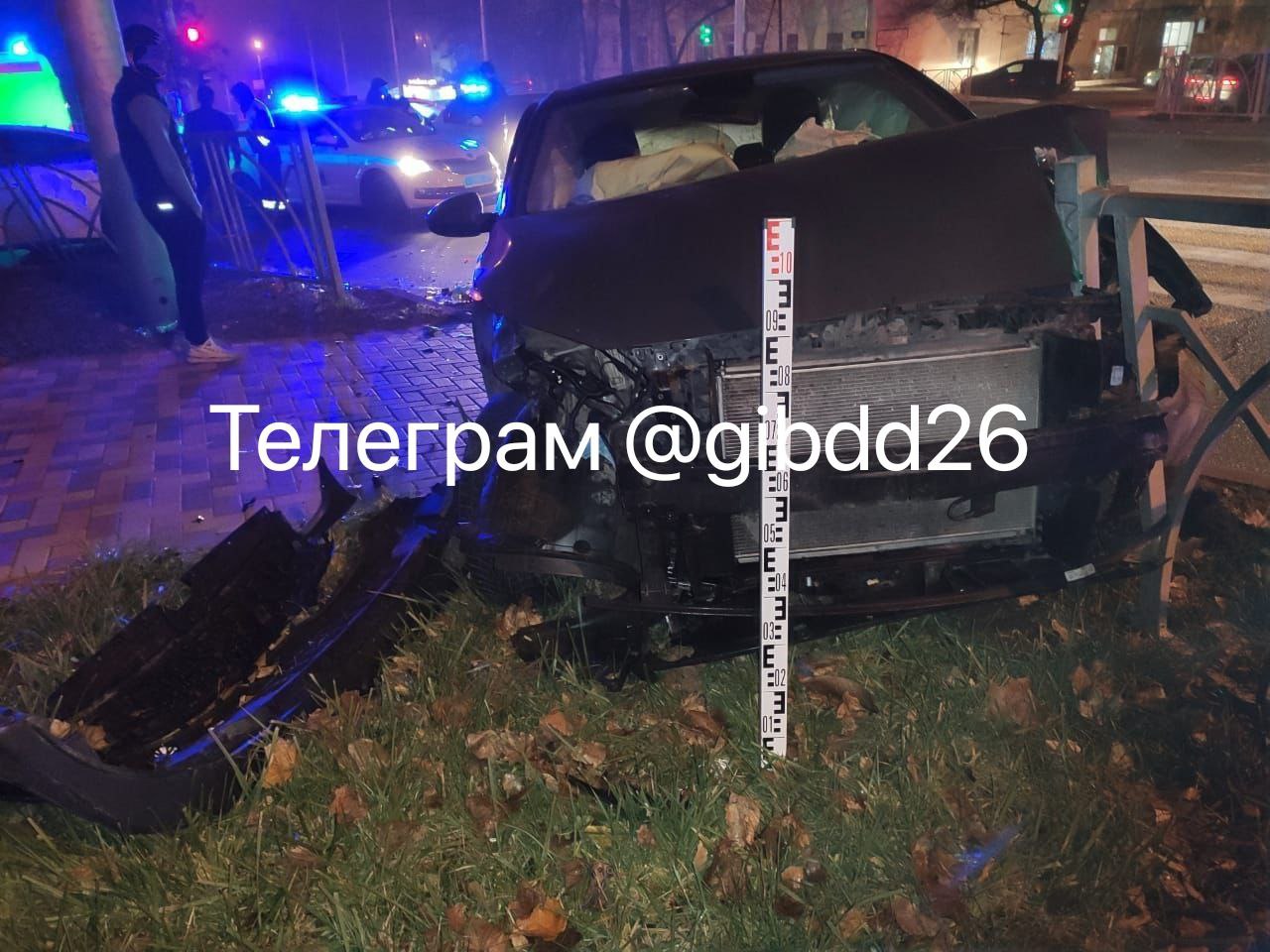 Четыре пассажирки двух автомобилей пострадали в ночном ДТП в Ставрополе