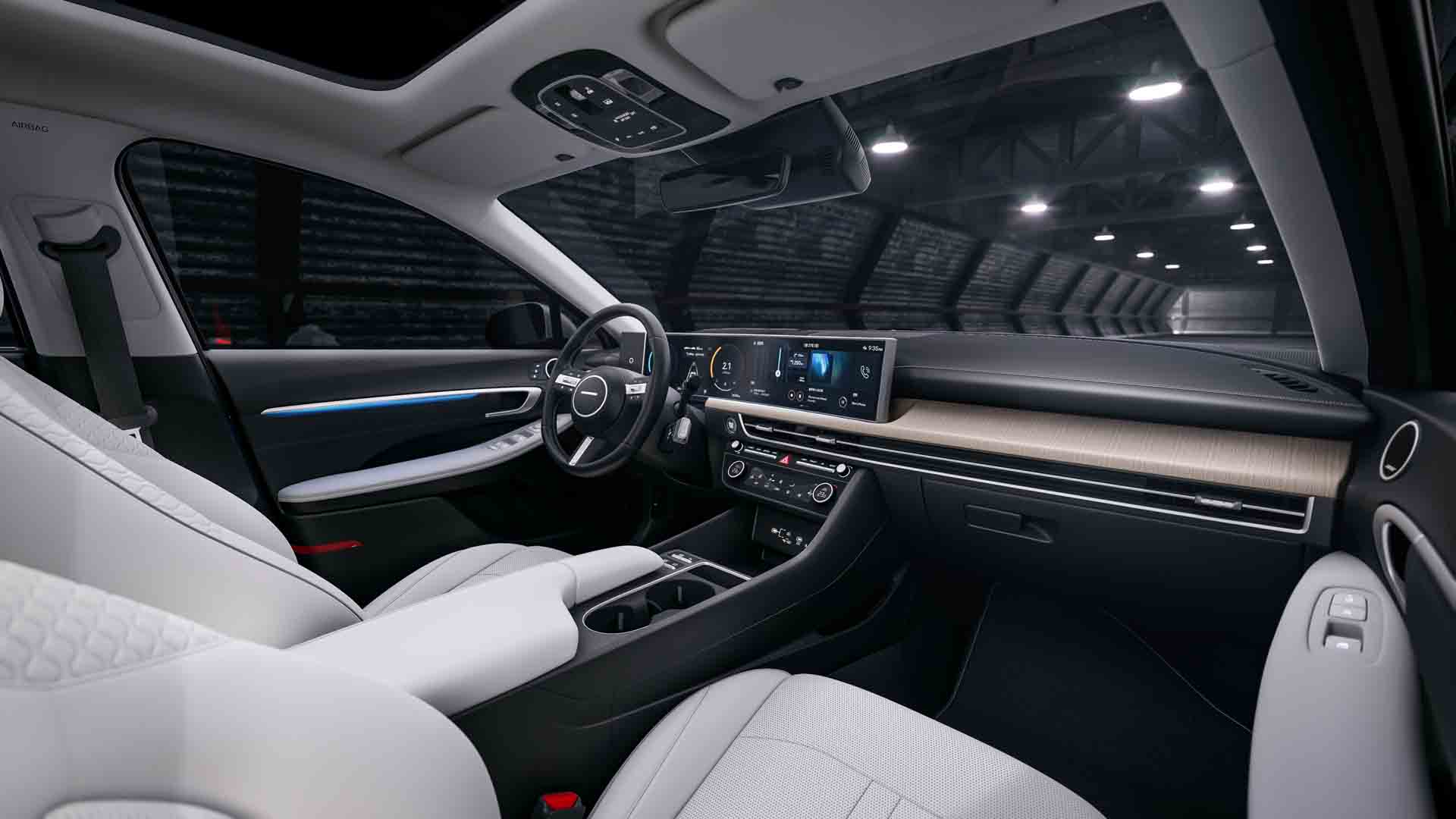 Показан седан Hyundai Sonata 2024 года Салон Hyundai Sonata 2024