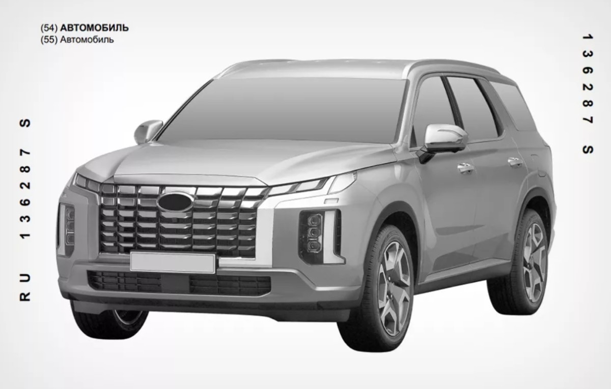 В нашей стране запатентован обновлённый кроссовер Hyundai Palisade палисад 1