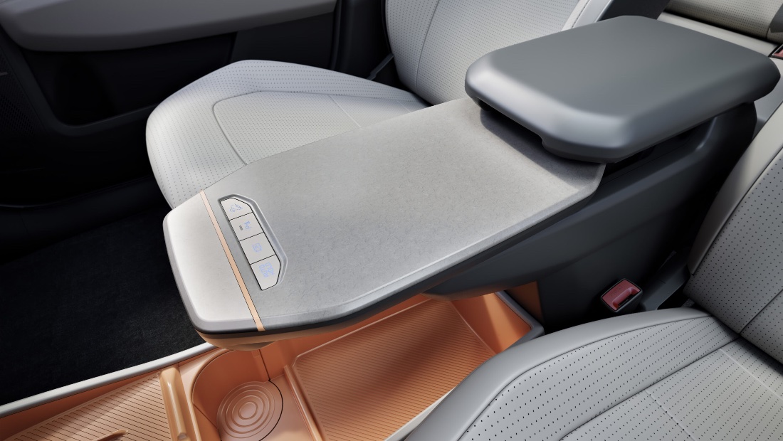 Kia представила свой первый компактный электрический кроссовер EV3 Kia EV3 столик