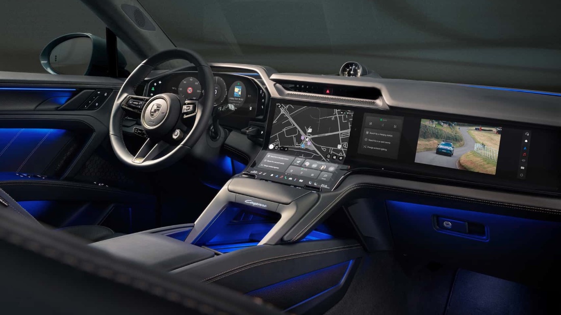 электрический Porsche Cayenne салон