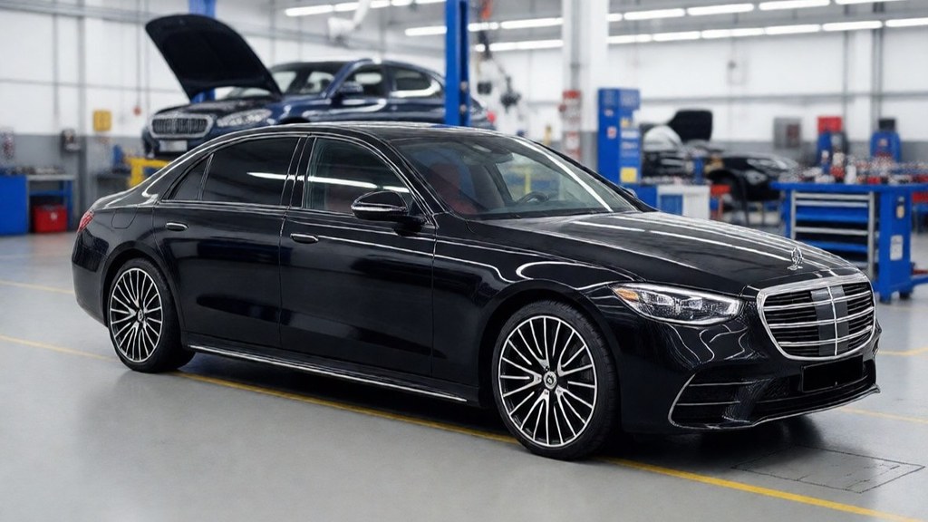 Mercedes S-class после профессиональной диагностики в автотехцентре