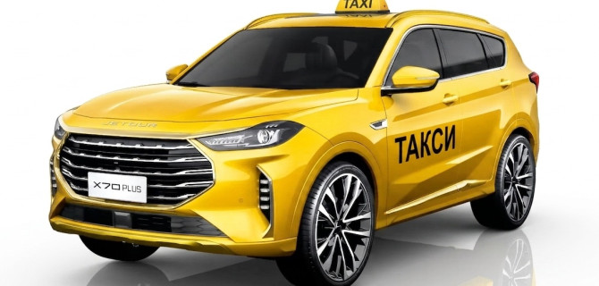 Jetour X70Plus в виде такси. Иллюстрация создана при помощи ИИ