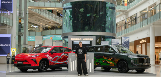 Стрит-арт на колесах: OMODA|JAECOO АвтоСпецЦентр Марьино стал участником арт-инсталляции в ТРЦ Авиапарк
