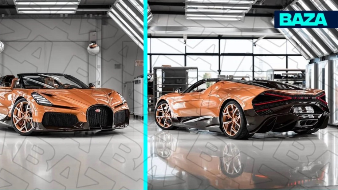 2 из 99 - в Россию привезли ещё один редкий Bugatti W16 Mistral, за который уплачен рекордный утильсбор Оранжевый Bugatti W16 Mistral