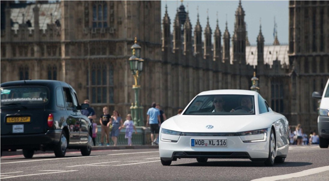 Ультра современный "однолитровый" Volkswagen XL1 будет стоить в Англии около 100 тысяч фунтов Volkswagen XL1