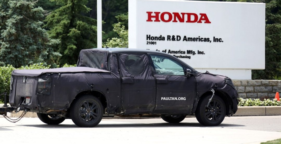 Honda Ridgeline 2017 шпионские фото 2.jpg