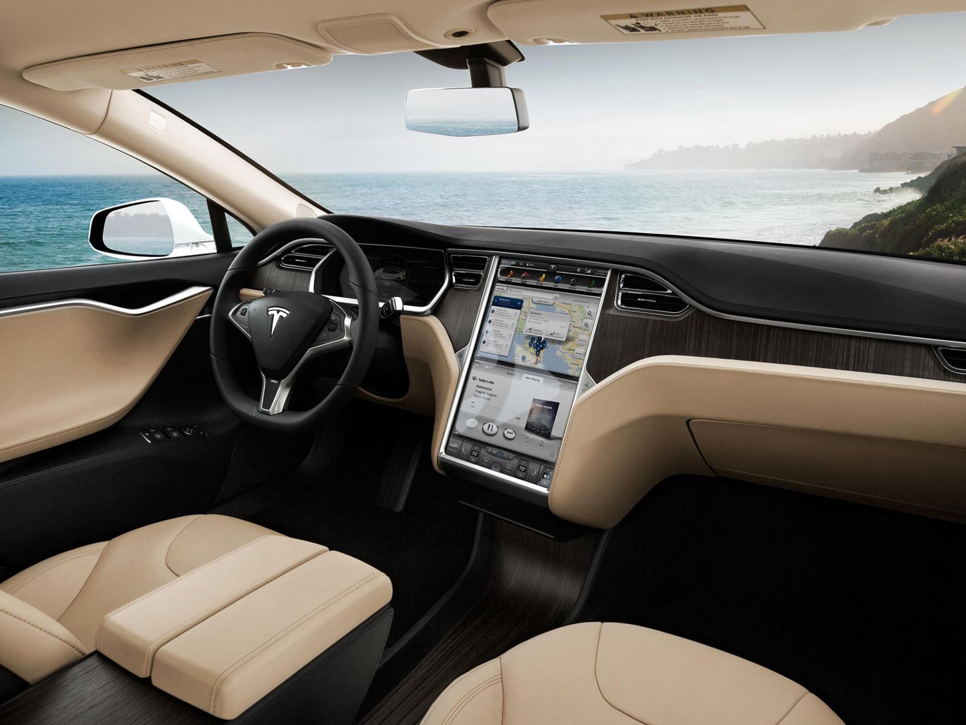 Электромобиль Tesla Model 3 представят в марте 2016 года Tesla-Model-3-Interior.jpg