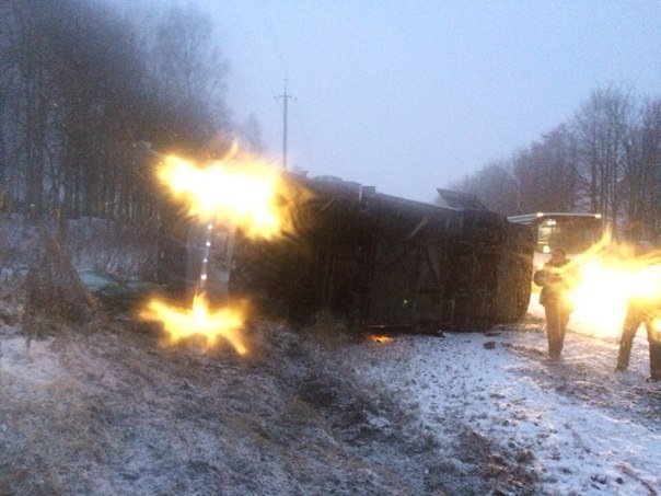 В Ленинградской области перевернулся рейсовый автобус ДТП в Всеволожском районе