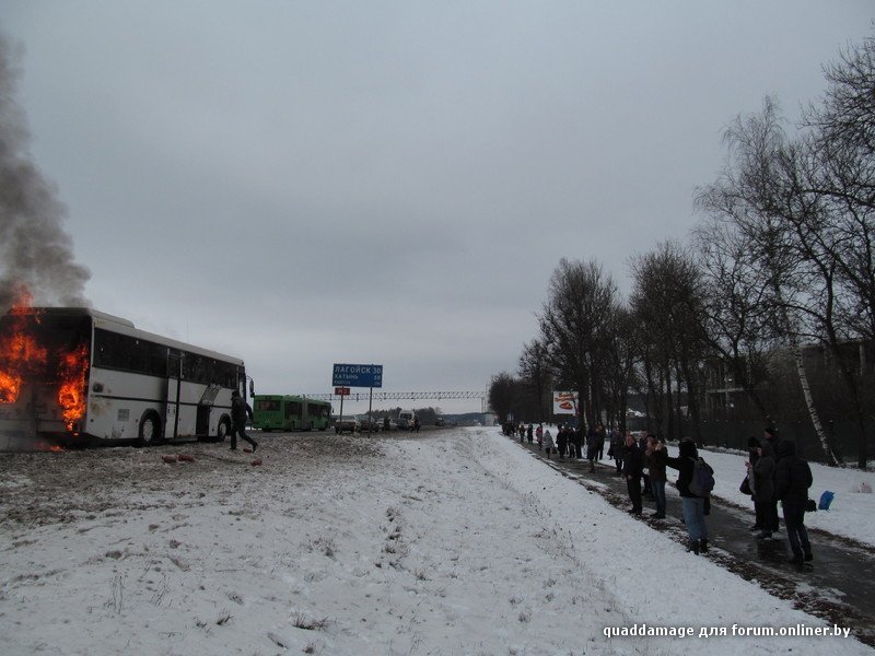 Сгорел автобус