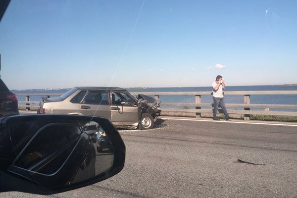 На КАД у Кронштадта выгорел BMW (5).jpg