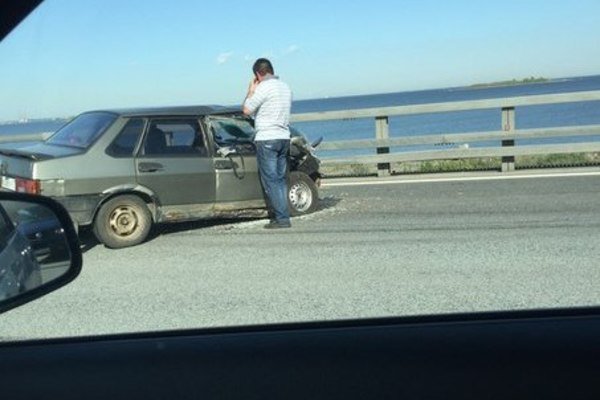 На КАД у Кронштадта выгорел BMW (4).jpg