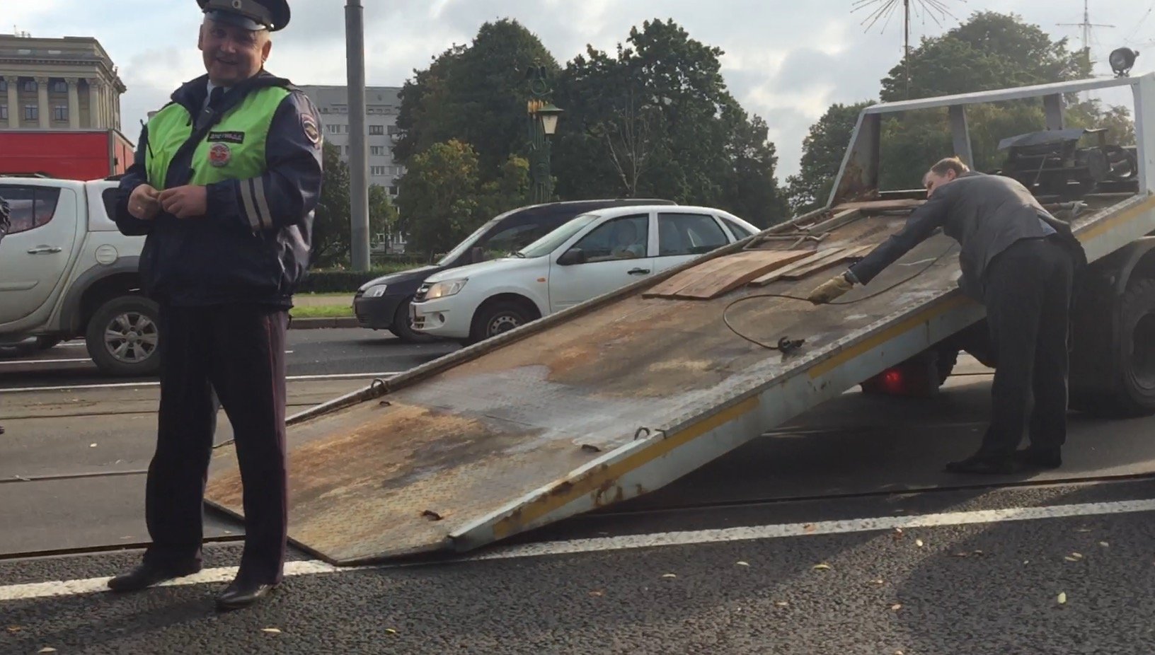 ДТП на въезде на Троицкий мост