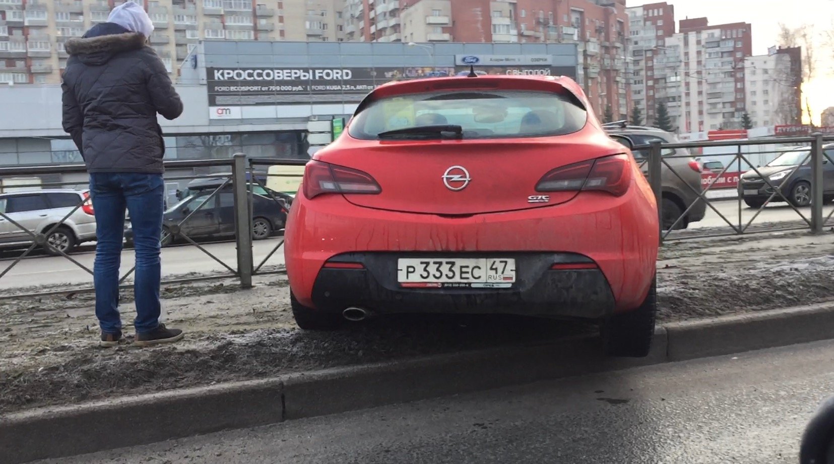 ДТП на Выборгском шоссе на гололеде
