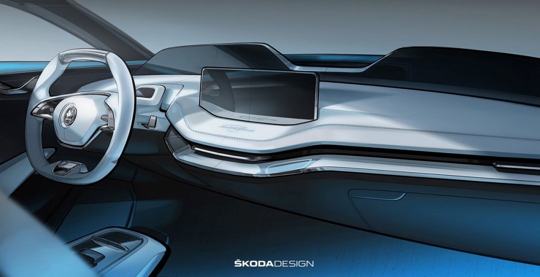 Skoda показала салон нового электрокроссовера Vision E (1).jpg
