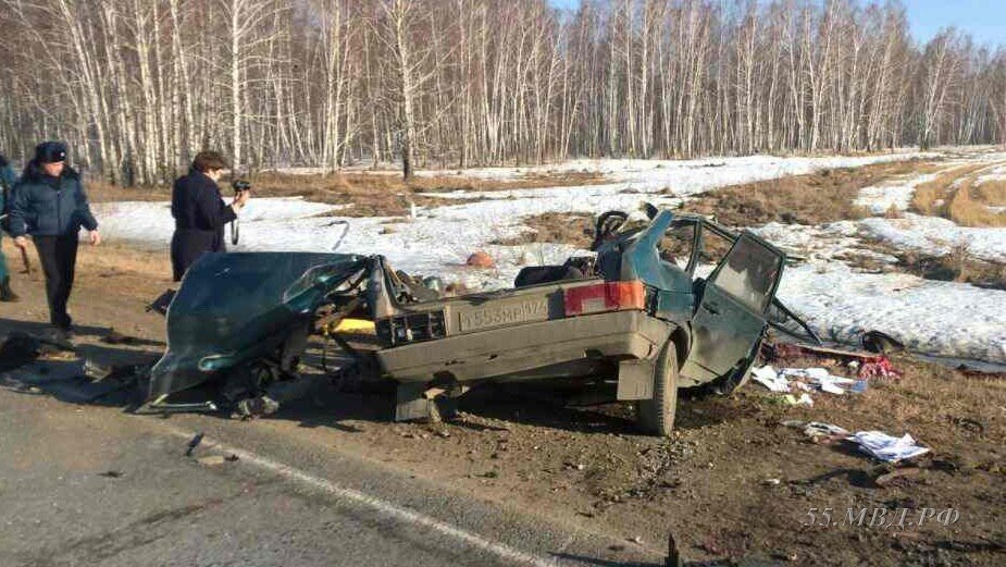 ДТП на трассе Тюмень-Омск 11 апреля, MAN и ВАЗ-21093