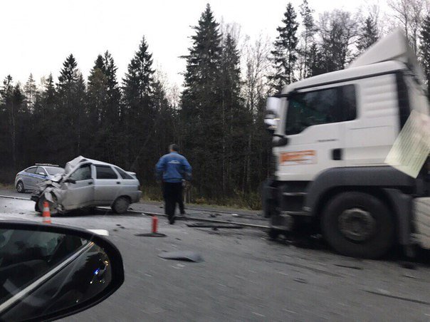 Водитель ВАЗа погиб в ДТП под Гатчиной (1)