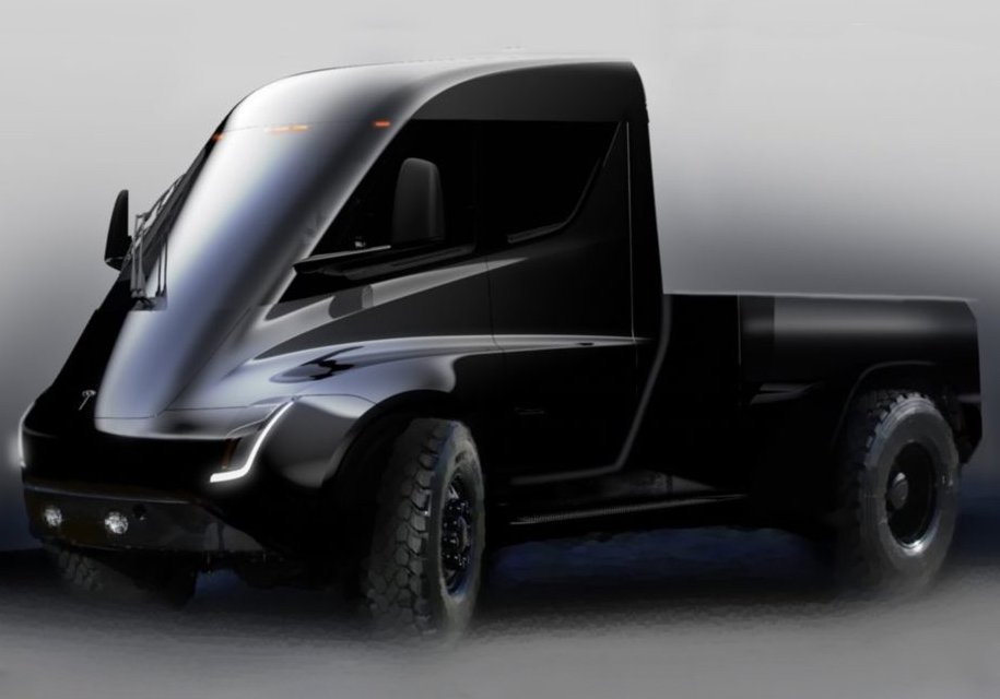 Tesla показали эскиз огромного пикапа Tesla показали эскиз огромного пикапа (1)