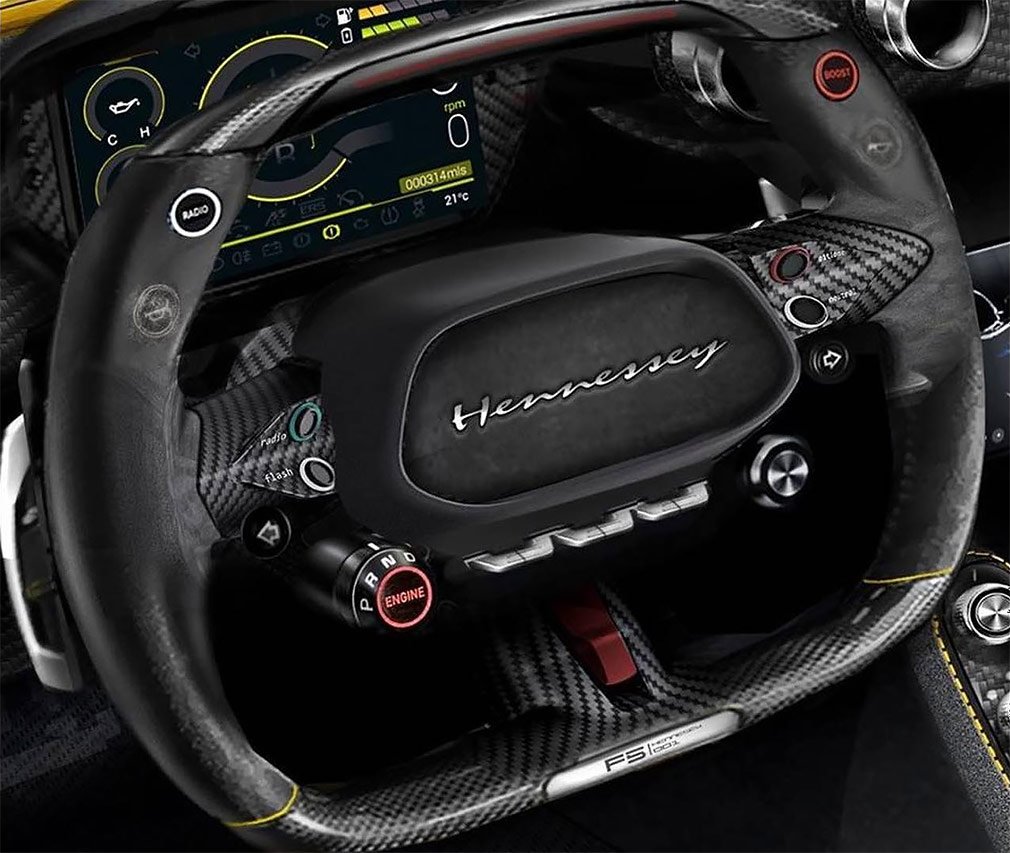Hennessey показали интерьер гиперкара Venom F5