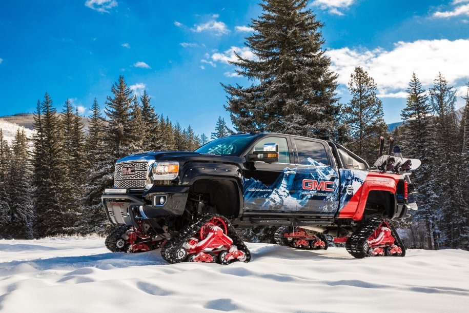 GMC построили мощный гусеничный пикап (2)