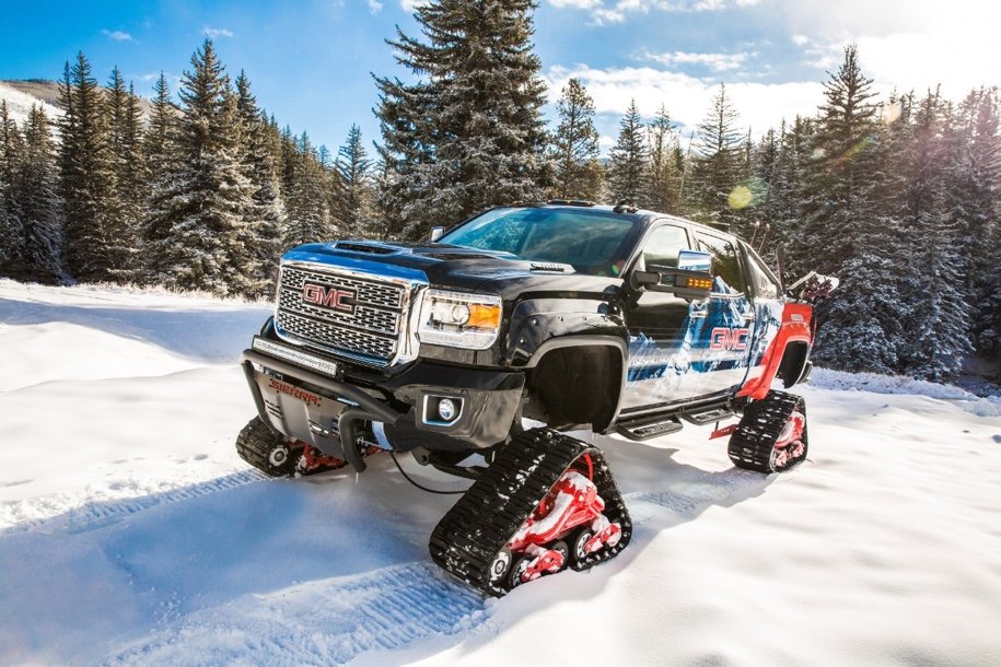GMC построили мощный гусеничный пикап (1)