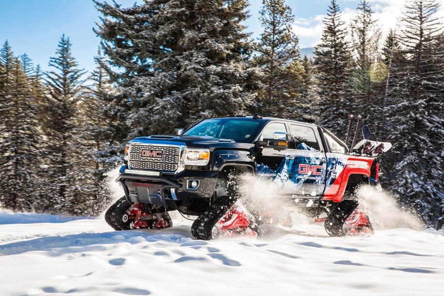 GMC построили мощный гусеничный пикап (3)
