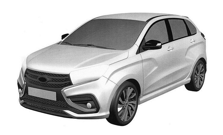 Спортивная модификация Lada XRAY получила патент Lada XRAY, база Роспатента 1