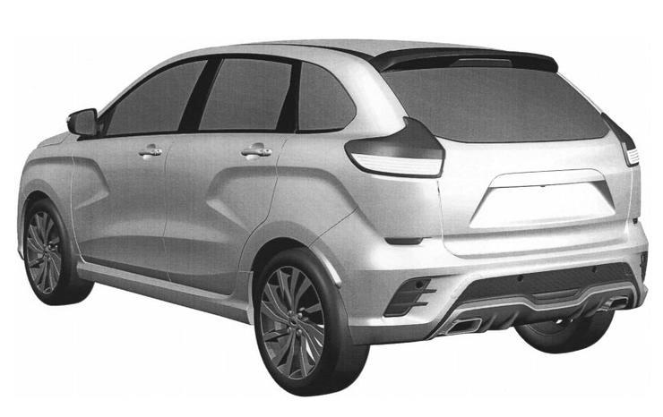 Спортивная модификация Lada XRAY получила патент Lada XRAY, база Роспатента 2