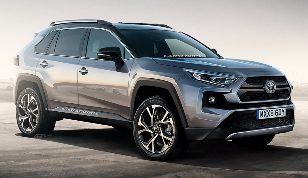 Тизер обновленной версии Toyota RAV4 от Carscoops
