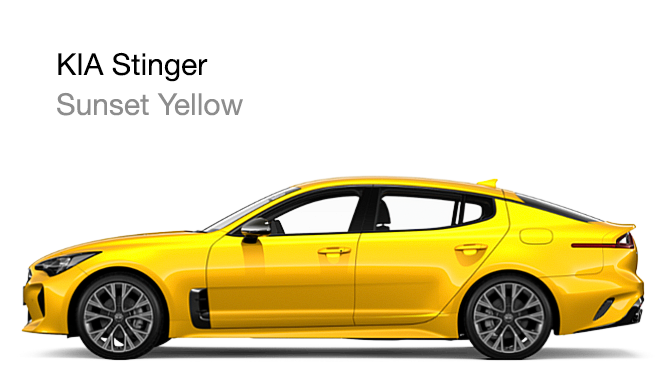KIA Stinger Sunset Yellow