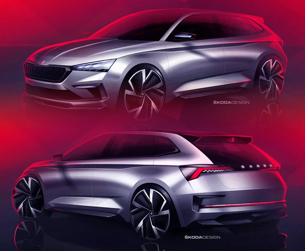 В Сеть попали шпионские фото нового хэтчбека Skoda Rapid концепт Skoda Vision RS
