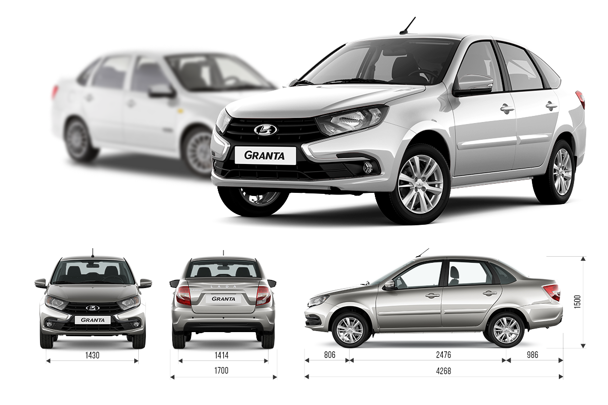 Lada Granta размеры и внешний вид