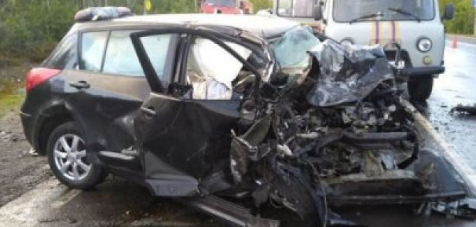 В ДТП на трассе «Кола» под Апатитами погибла женщина