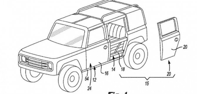 Ford Bronco получит быстросъёмные двери
