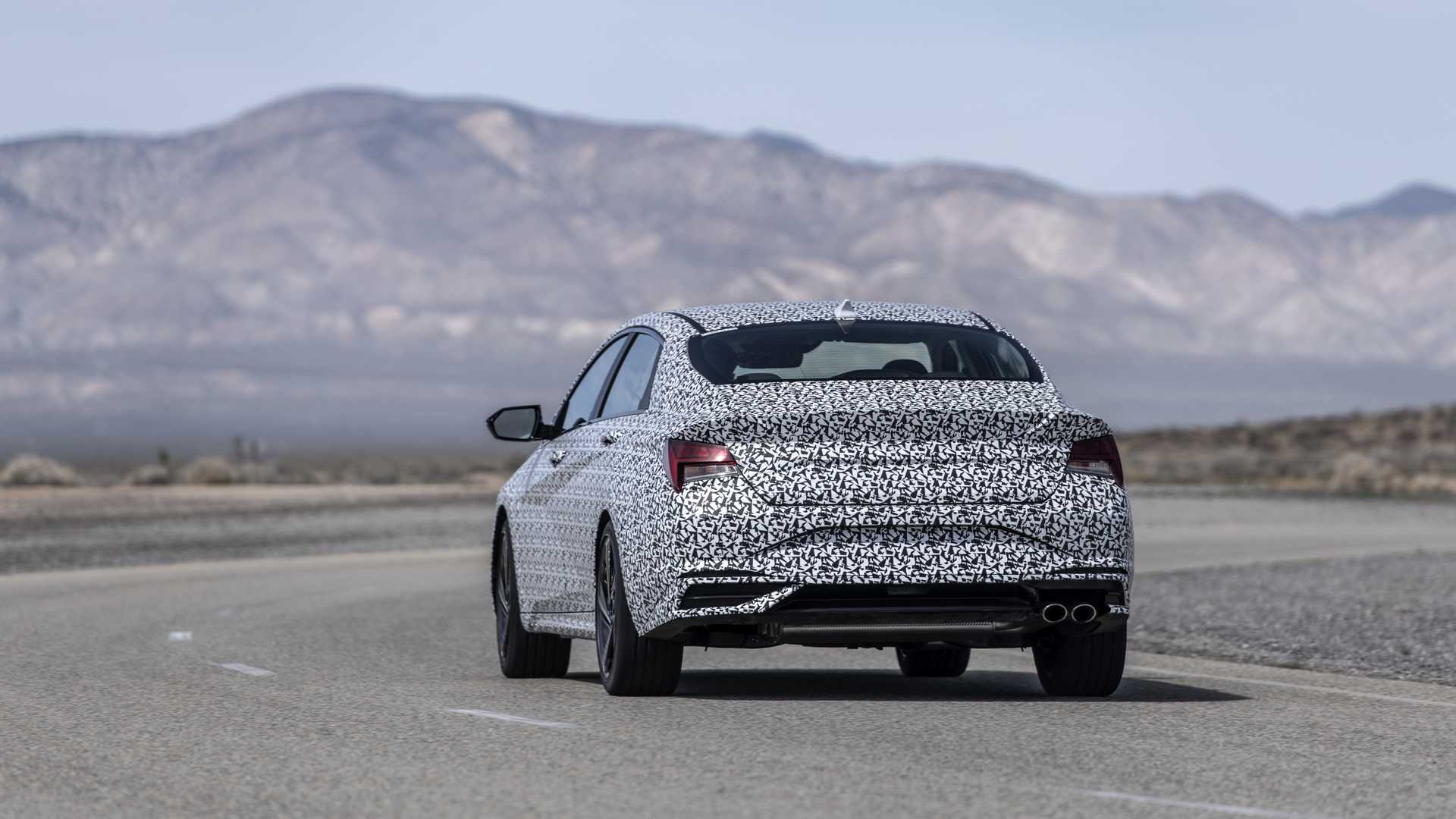 Начались испытания «заряженного» седана Hyundai Elantra N Line элантра 3