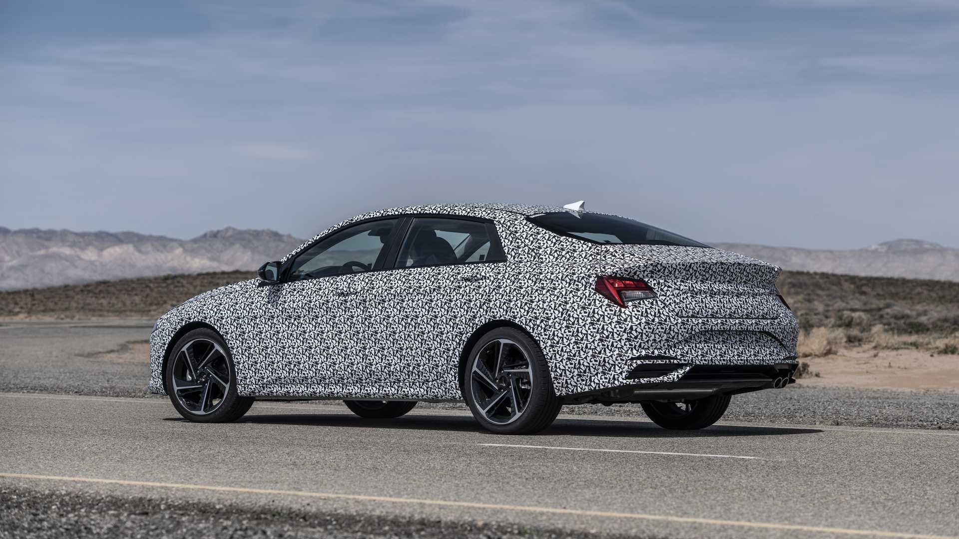Начались испытания «заряженного» седана Hyundai Elantra N Line элантра 2
