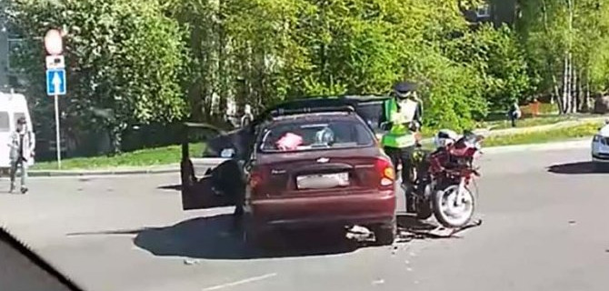 Мотоциклист пострадал в ДТП в Петрозаводске