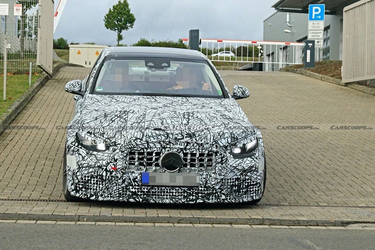 Сфотографирован «мул» обновлённого Mercedes-AMG C63 амг 1
