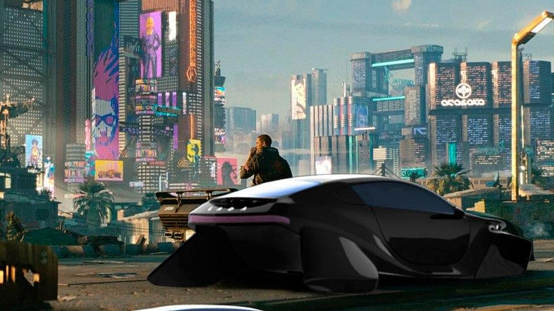 CyberLada 2077 сцена из игры
