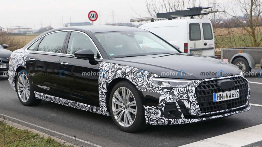На испытания выехал обновлённый Audi A8 ауди 8 2