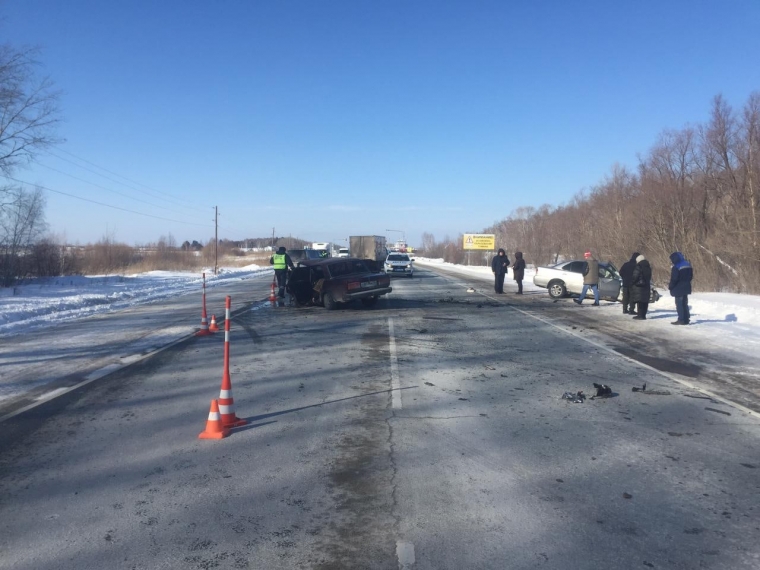 Водитель ВАЗа погиб в ДТП под Омском (2)